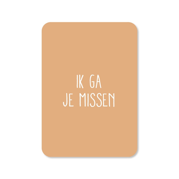 Karte Ich werde dich vermissen