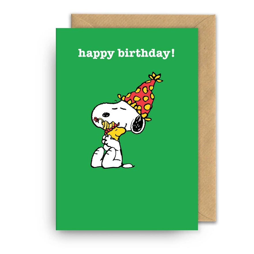Karte alles Gute zum Geburtstag! Geburtstagshut Snoopy