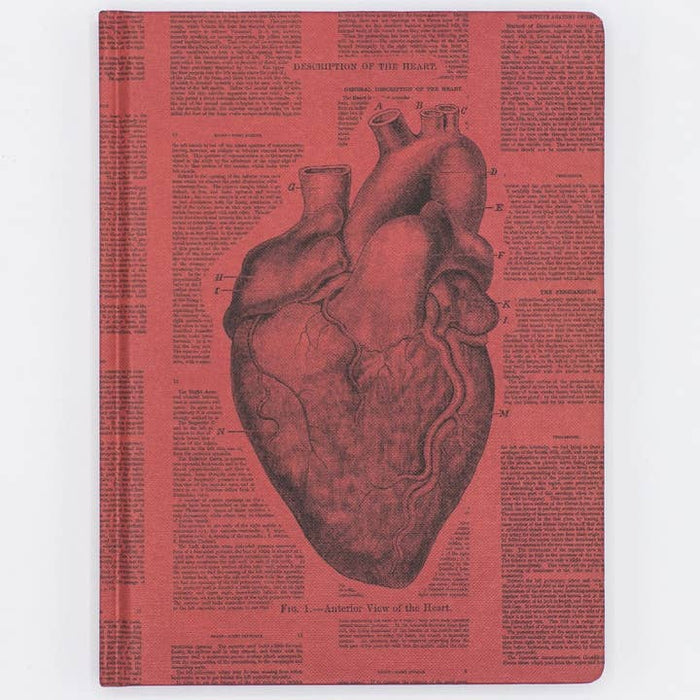 Anatomischer Herzen Hardcover -Notizbuch