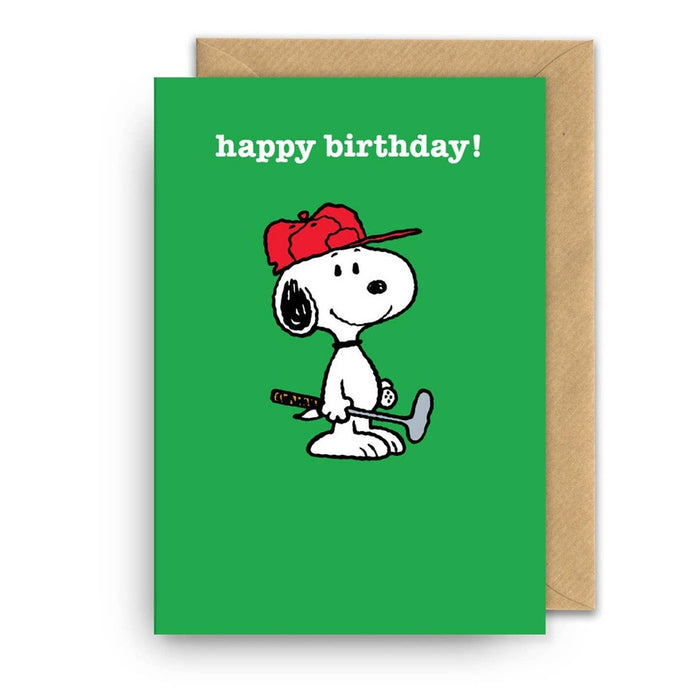 Karte alles Gute zum Geburtstag! Golf Snoopy