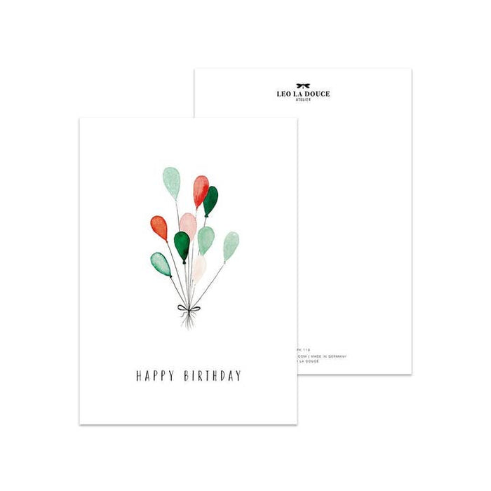 Karte alles Gute zum Geburtstag | Luftballons