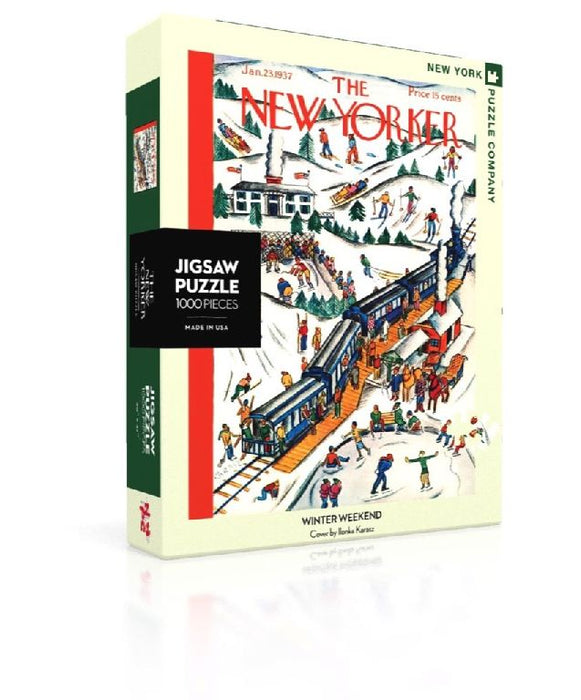 New York Puzzle Company Winterwochenende Puzzle 1000 Stück