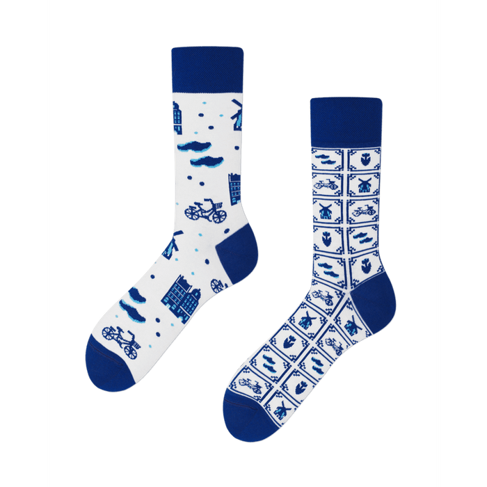 Viele Morgensocken | Niederländisch blau