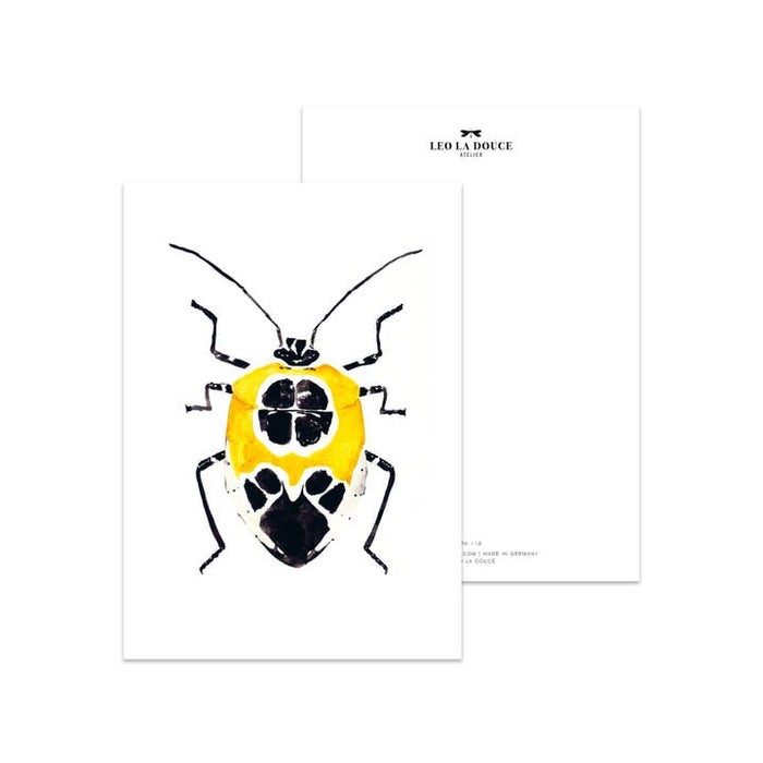 Karte gelber Käfer | Ein Umschlag