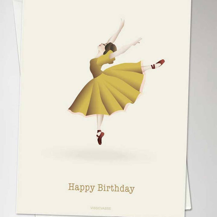 Karte alles Gute zum Geburtstag | Ballerina