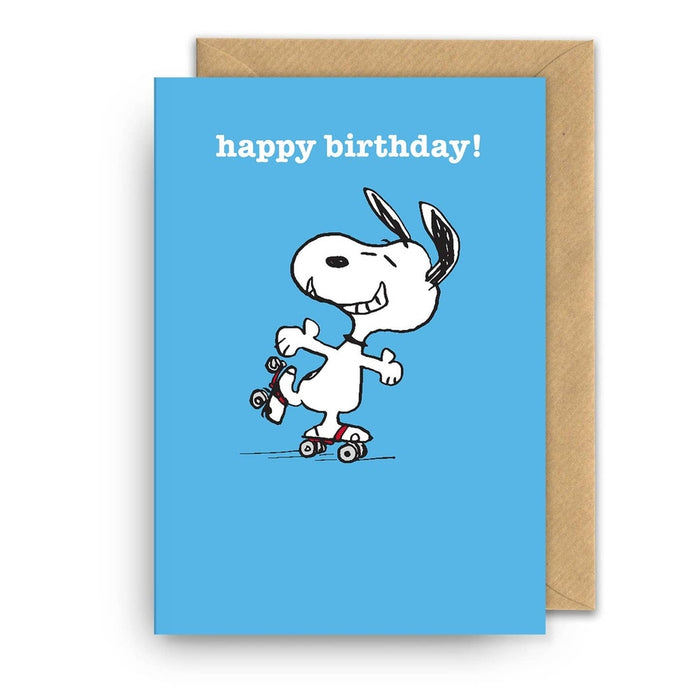 Karte alles Gute zum Geburtstag! Skating Snoopy