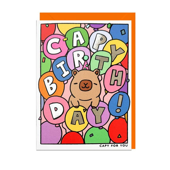 Map Capy Birthday Balloons